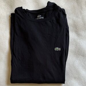 Lacoste Men's Black Tee with Logo
